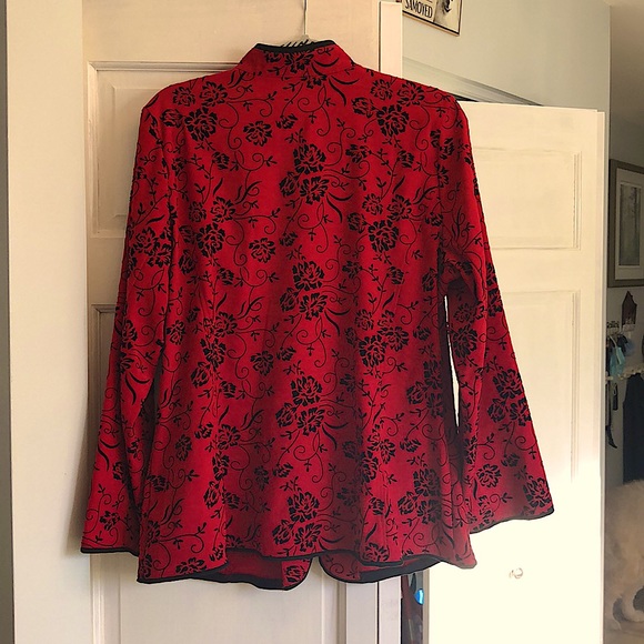 Notations red and black velvet jacket - Picture 4 of 6